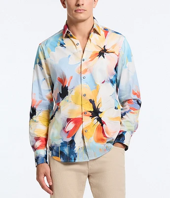 Robert Graham Flora Grande Stretch Long Sleeve Woven Shirt