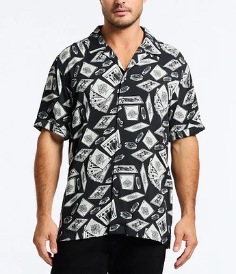 Robert Graham Full House Short Sleeve Woven Camp Shirt