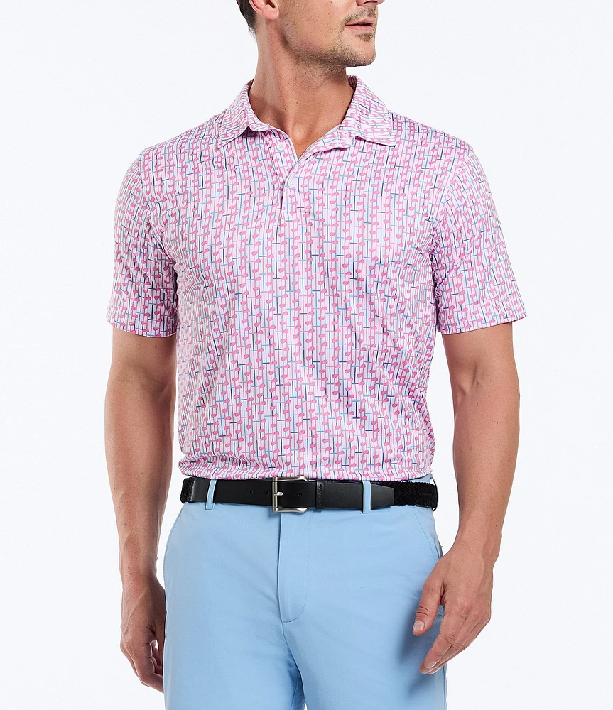 Robert Graham Iron Drive Performance Stretch Short Sleeve Polo Shirt