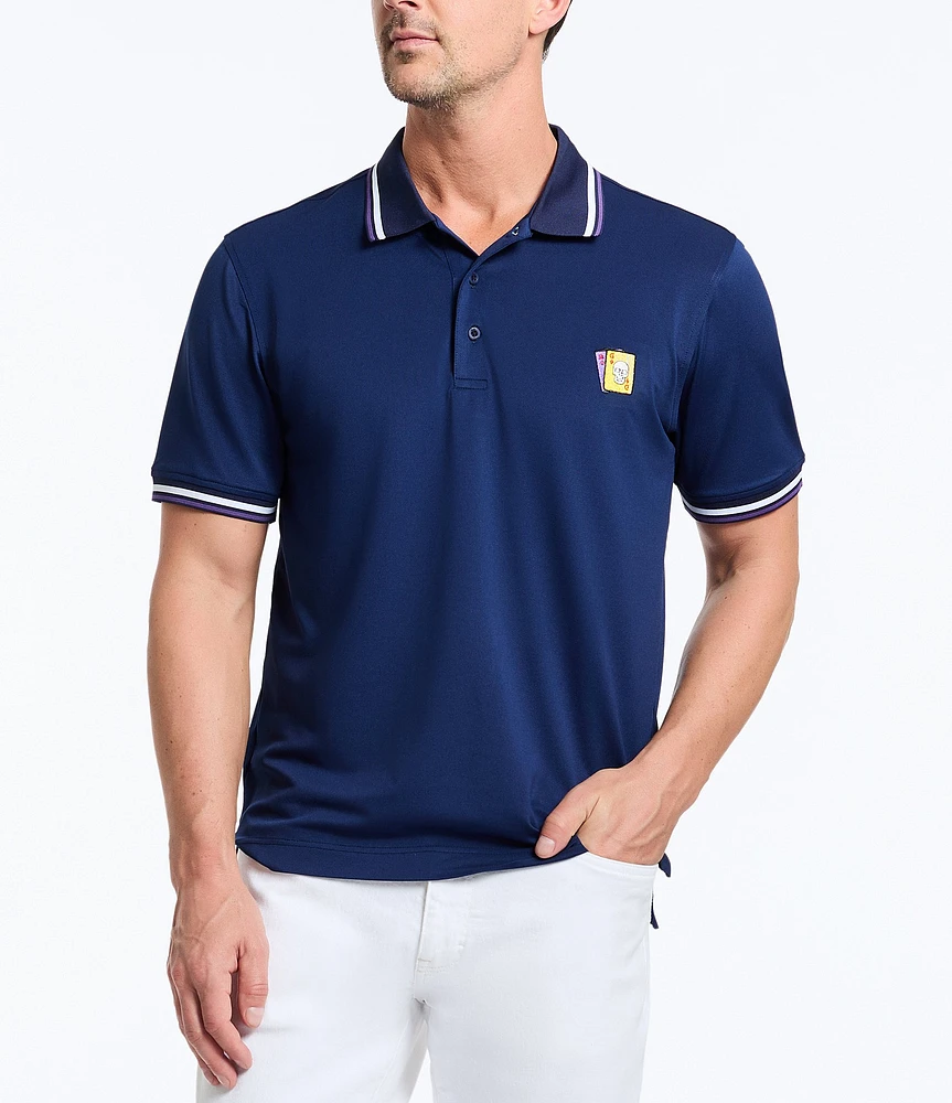 Robert Graham Poker Night Stretch Short Sleeve Polo Shirt