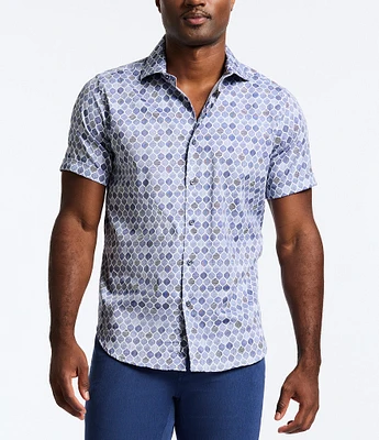 Robert Graham Rowan Stretch Short Sleeve Woven Shirt