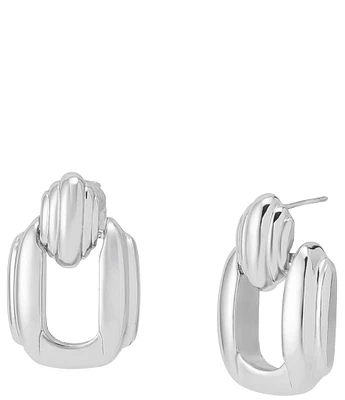 Robert Lee Morris Soho Ribbed Doorknocker Drop Earrings