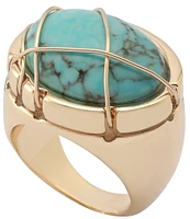Robert Lee Morris Soho Turquoise Stone Cocktail Ring