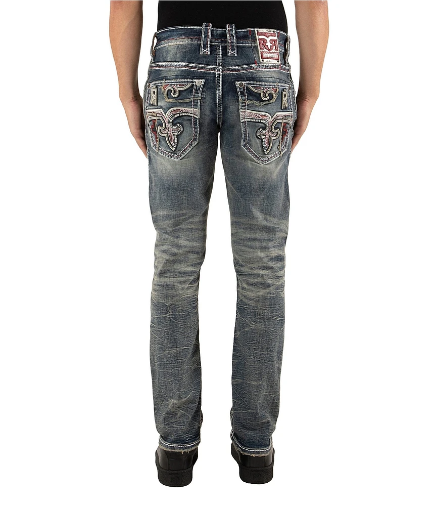 Rock Revival Bert Alternate Destructed Straight Leg Jeans