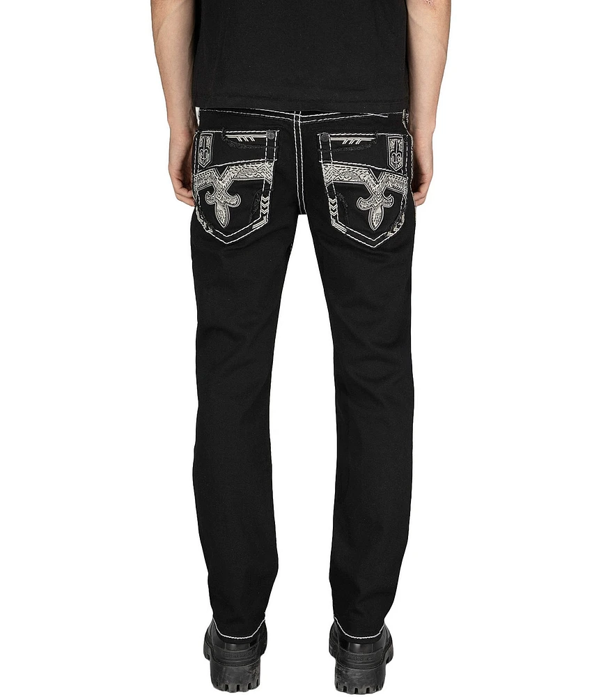 Rock Revival Chance Fleur De Lis Straight Leg Jeans