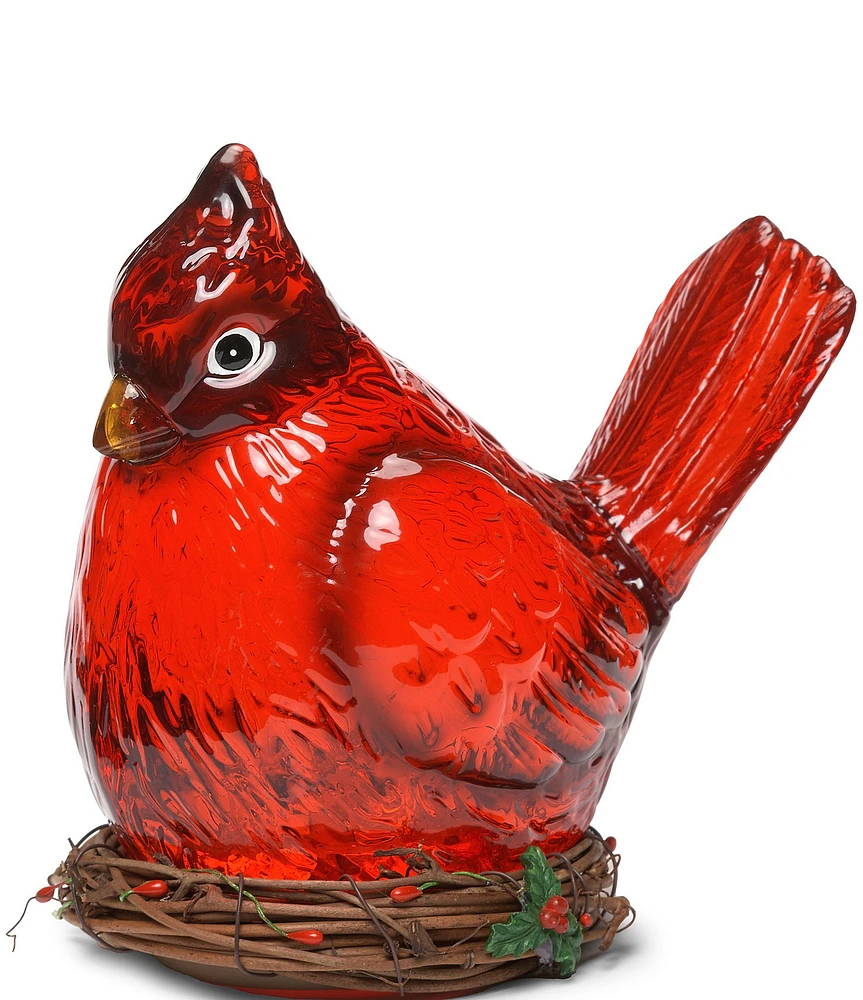 Roman Lighted Swirl Cardinal Figurine