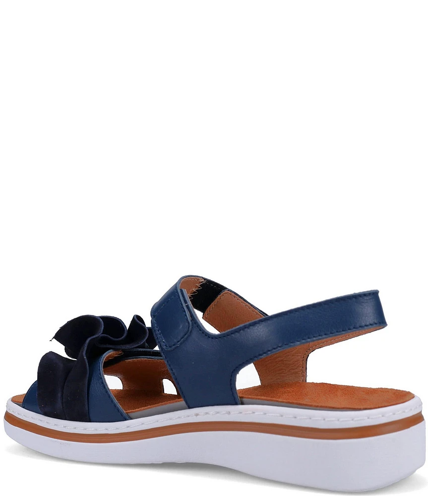 Ron White Frances Ruffle Banded Footbed Sandals