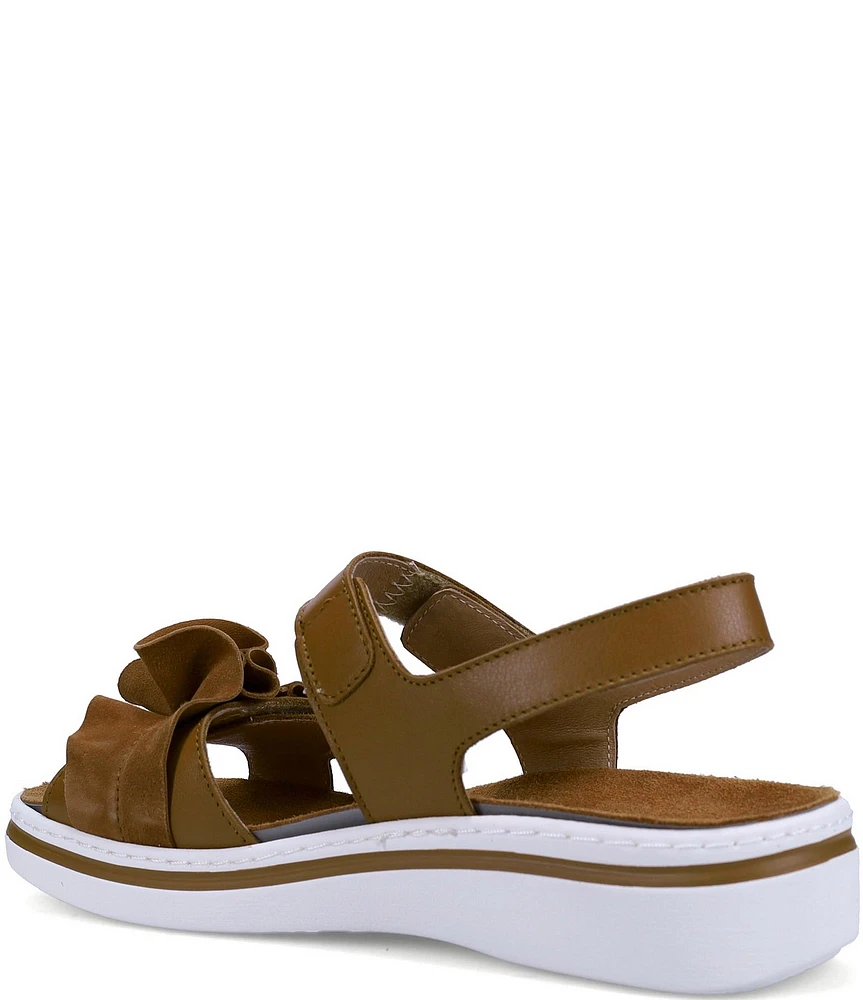 Ron White Frances Ruffle Banded Footbed Sandals