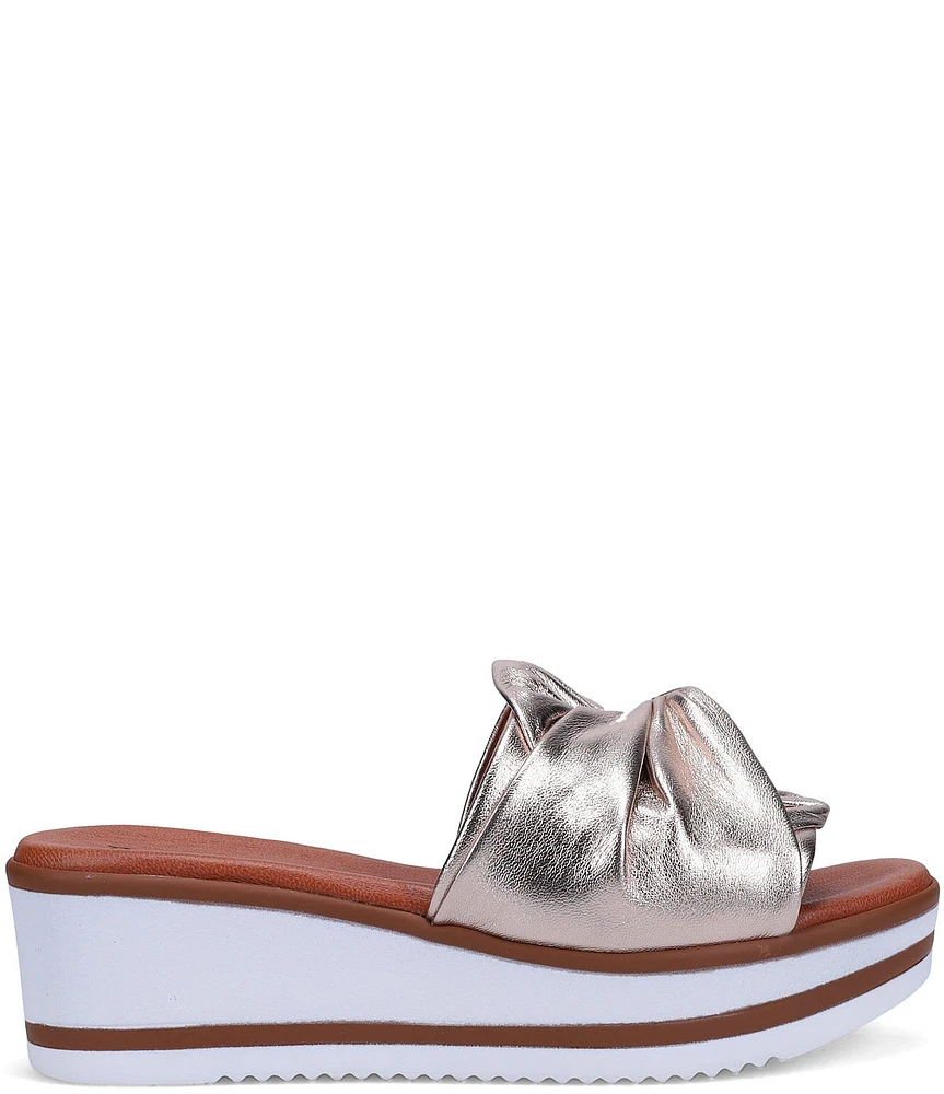 Ron White Priccila Weatherproof Nappa Leather Wedge Sandals