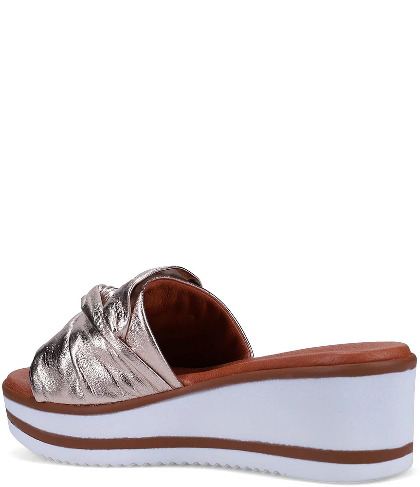 Ron White Priccila Weatherproof Nappa Leather Wedge Sandals