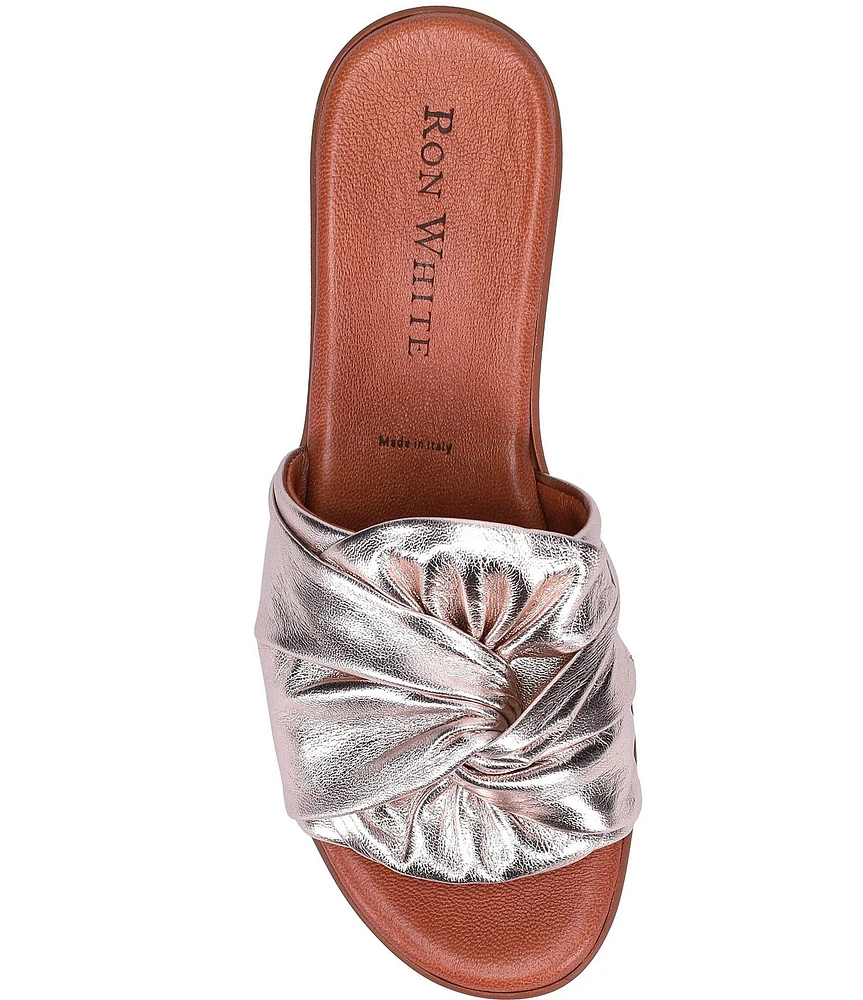 Ron White Priccila Weatherproof Nappa Leather Wedge Sandals