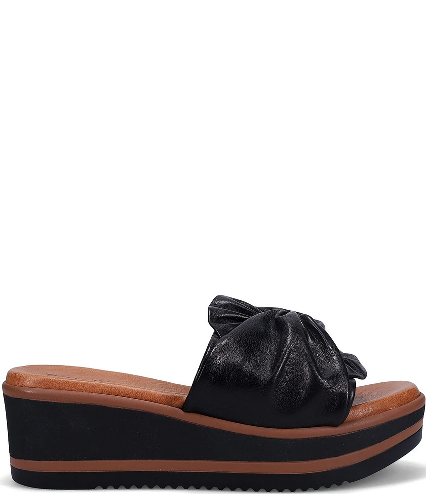 Ron White Priccila Weatherproof Nappa Leather Wedge Sandals