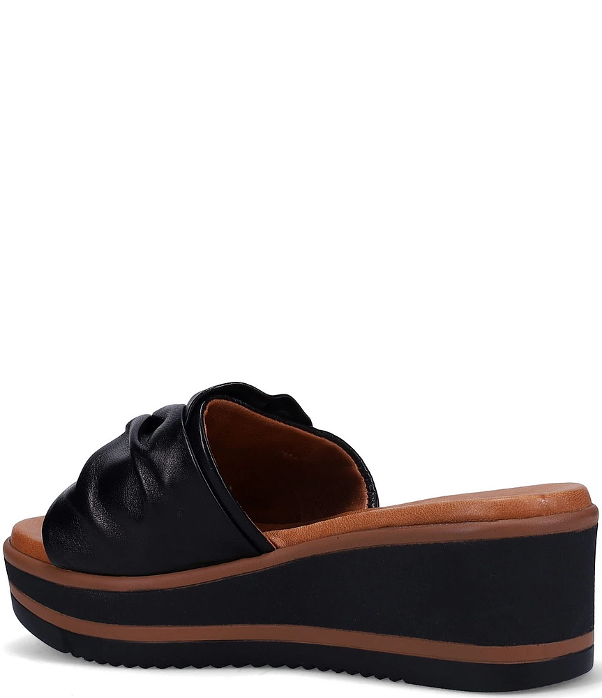 Ron White Priccila Weatherproof Nappa Leather Wedge Sandals