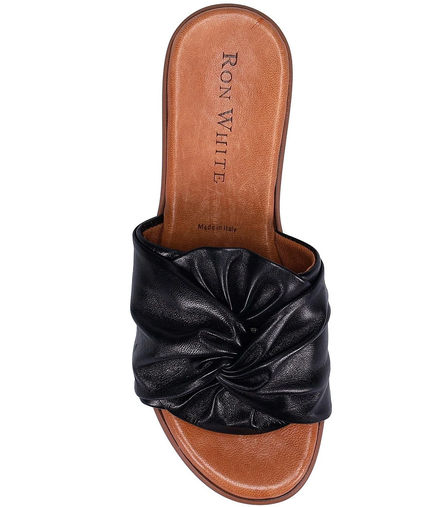 Ron White Priccila Weatherproof Nappa Leather Wedge Sandals