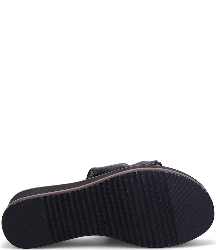 Ron White Priccila Weatherproof Nappa Leather Wedge Sandals