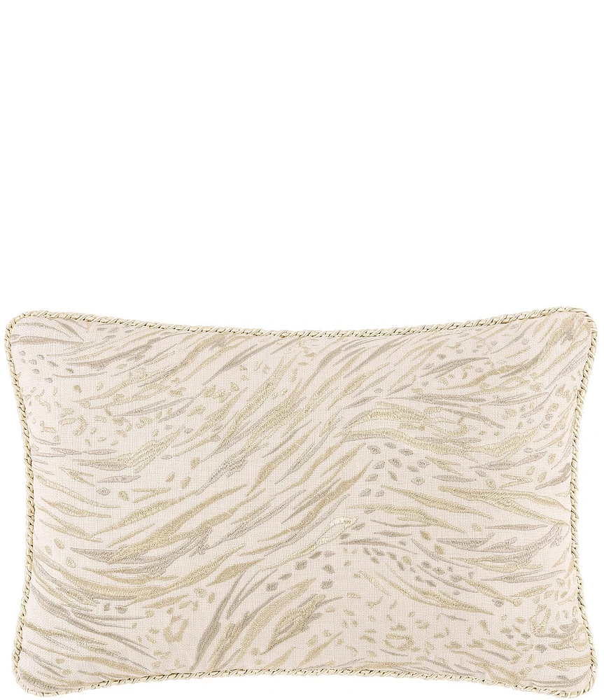 Rose Tree Cara Twist Cord Trim Embroidered Boudoir Pillow
