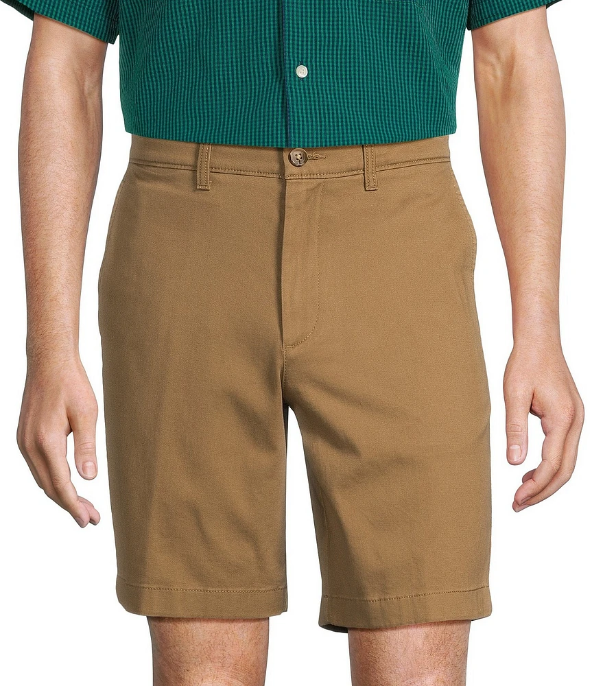 Roundtree & Yorke Big & Tall Flat Front Washed Chino 9-11#double; Inseam Shorts
