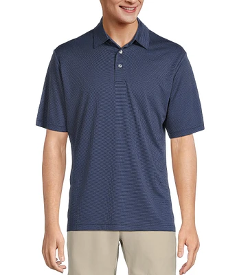 Roundtree & Yorke Big & Tall Performance Dash Short Sleeve Jacquard Polo Shirt