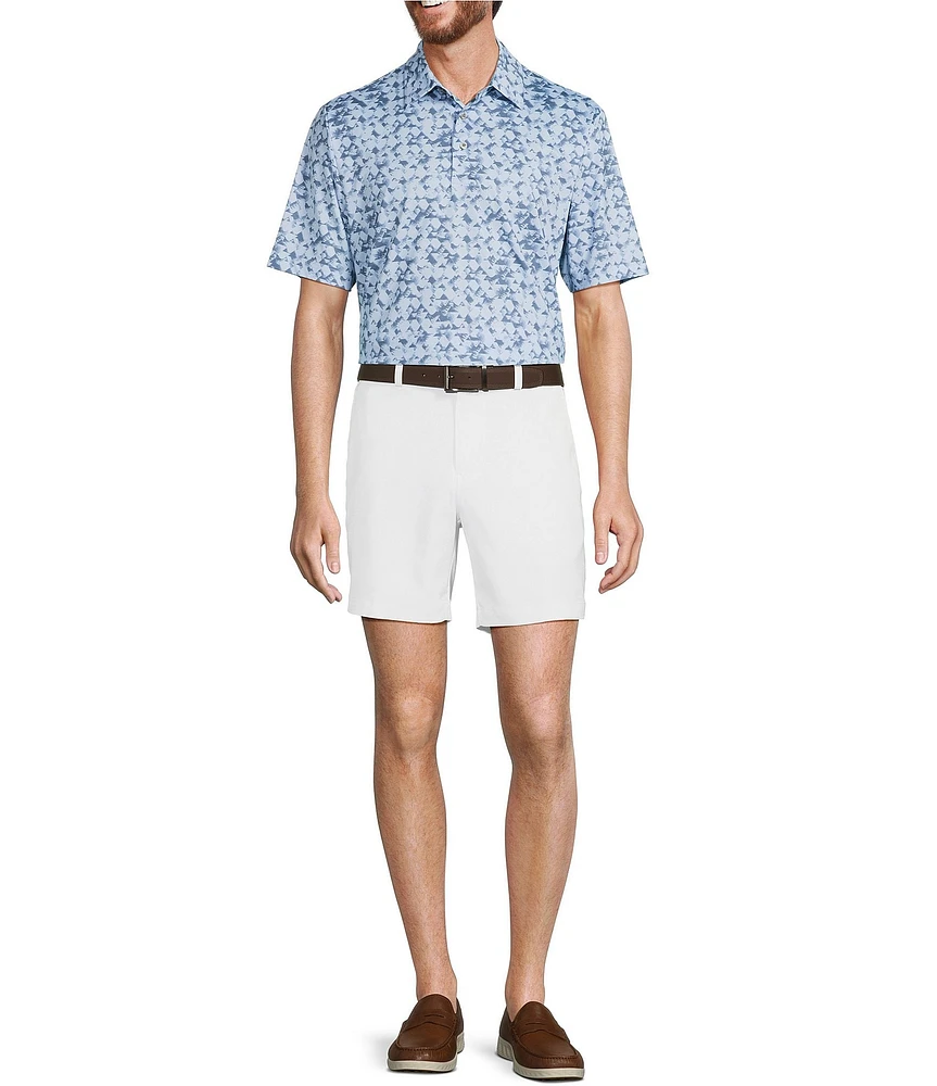 Roundtree & Yorke Big & Tall Performance Triangle Printed Polo Shirt