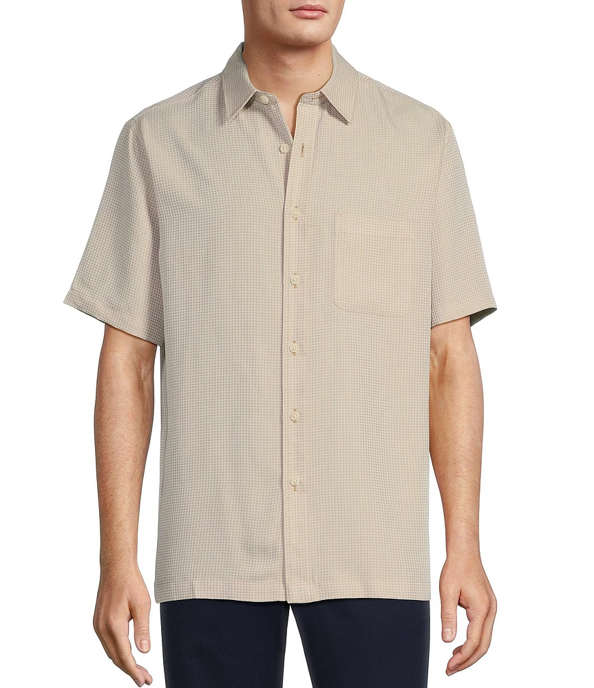 Roundtree & Yorke Big & Tall Short Sleeve Small Check Sport Shirt