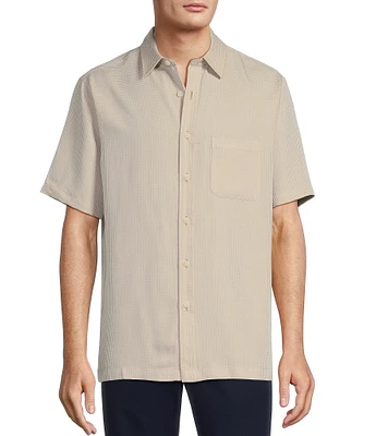Roundtree & Yorke Big & Tall Short Sleeve Small Check Sport Shirt