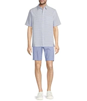 Roundtree & Yorke Big & Tall Short Sleeve Small Checked Polynosic Sport Shirt