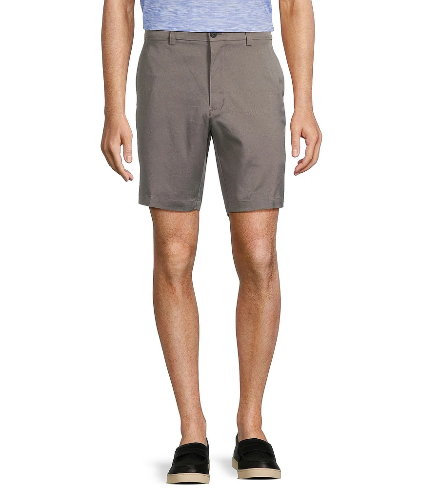 Roundtree & Yorke Big & Tall The Fairway 9#double; & 11#double; Flat Front Performance Shorts