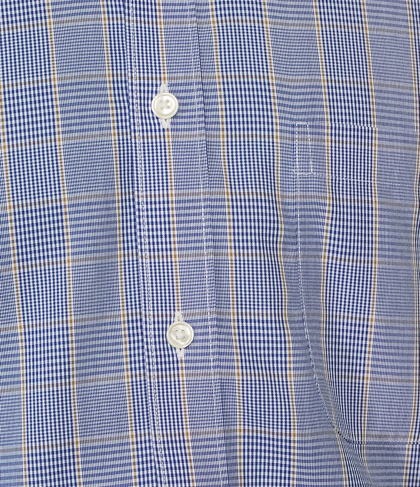 Gold Label Roundtree & Yorke Non-Iron Long Sleeve Plaid Sport Shirt