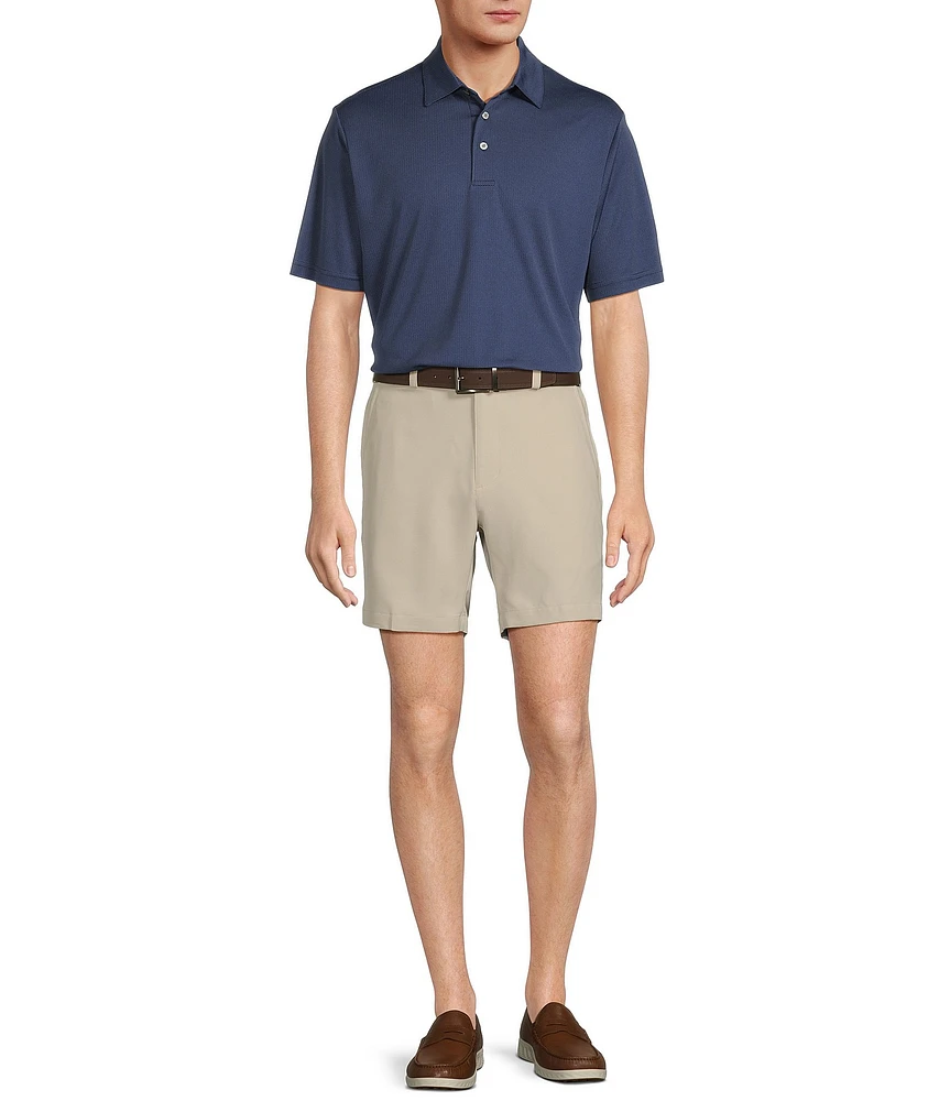 Roundtree & Yorke Performance Dash Short Sleeve Jacquard Polo Shirt