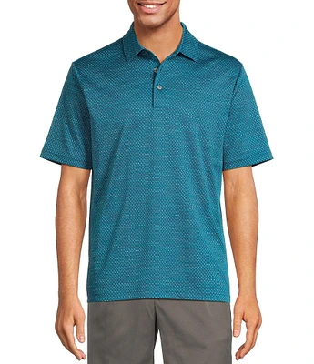 Roundtree & Yorke Performance Short Sleeve Multi Jacquard Polo Shirt