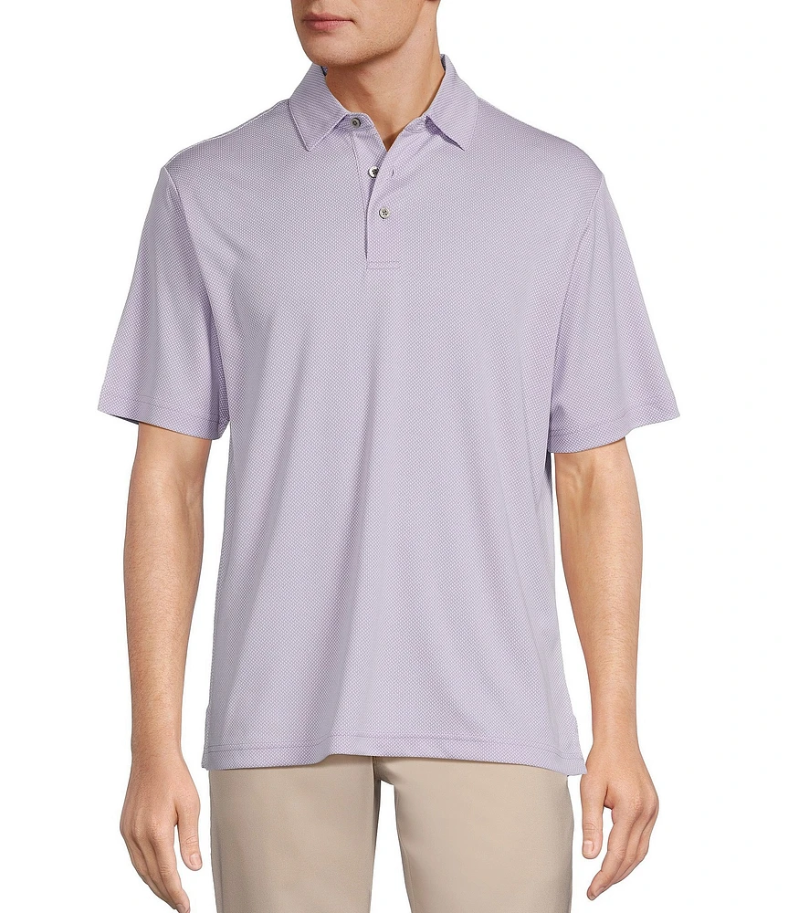Roundtree & Yorke Performance The Fairway Short Sleeve Jacquard Polo Shirt