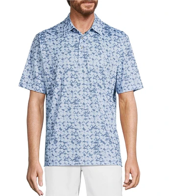 Roundtree & Yorke Performance Triangle Printed Polo Shirt