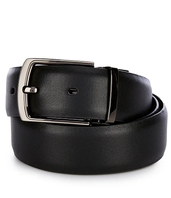 Roundtree & Yorke Reversible Halfmoon Leather Belt