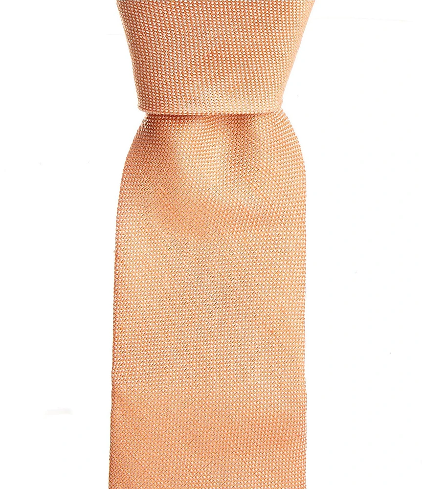 Roundtree & Yorke Wagner Solid 2 3/4#double; Linen/Silk Tie