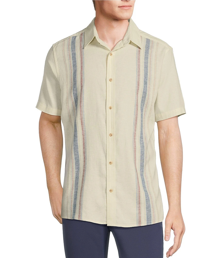 Rowm Big & Tall Short Sleeve Outsider Stripe Pattern Shirt