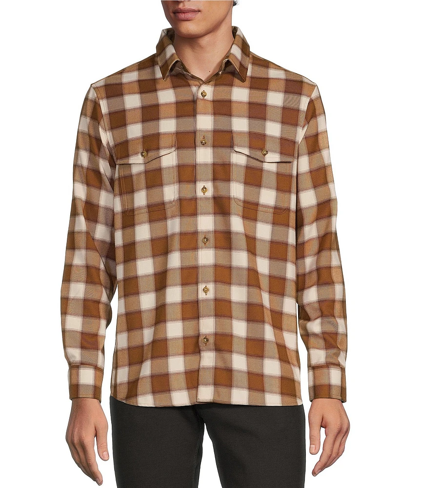 Rowm Long Sleeve Jaspe Small Buffalo Plaid Button Down Shirt
