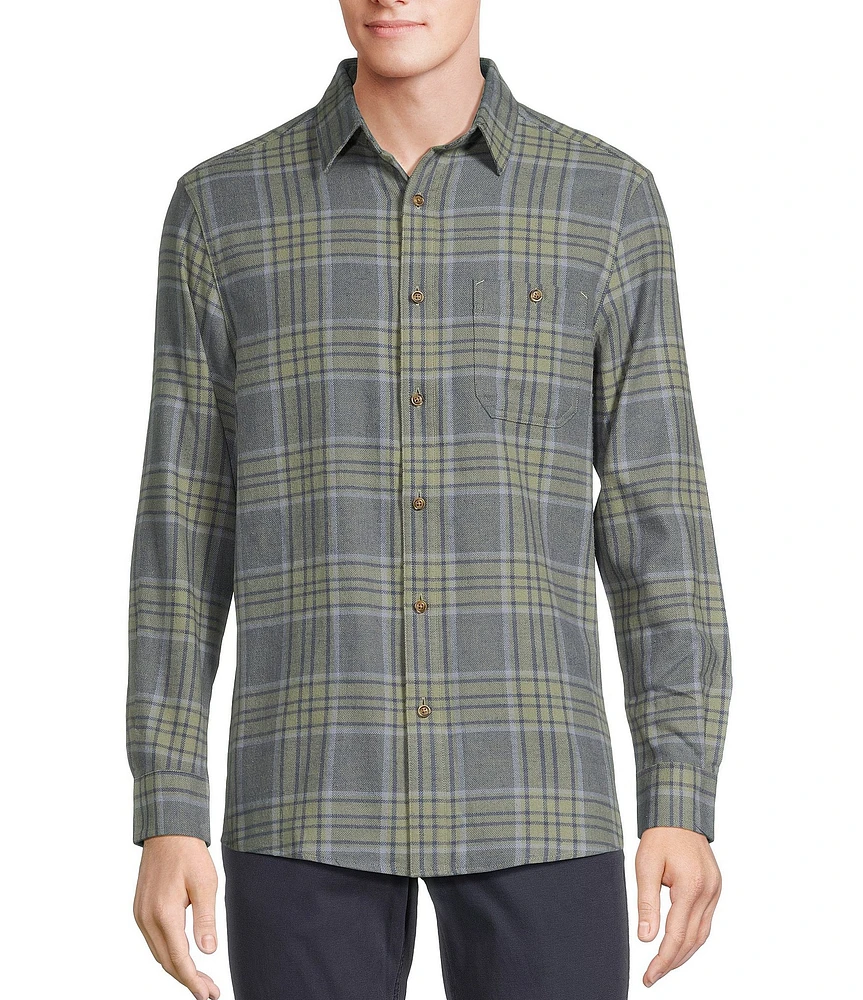 Rowm Long Sleeve Portuguese Flannel Medium Plaid Shirt