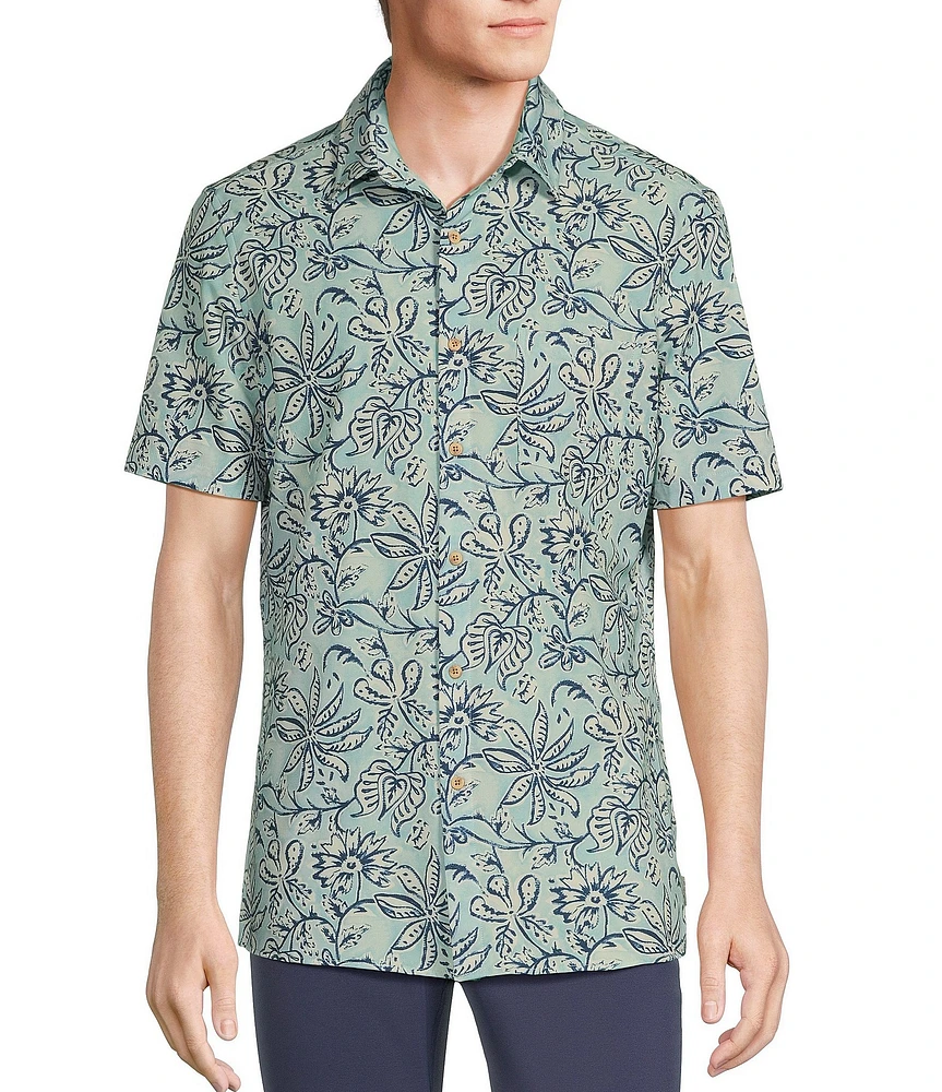Rowm Tourister Rec & Relax Short Sleeve Floral Print Shirt