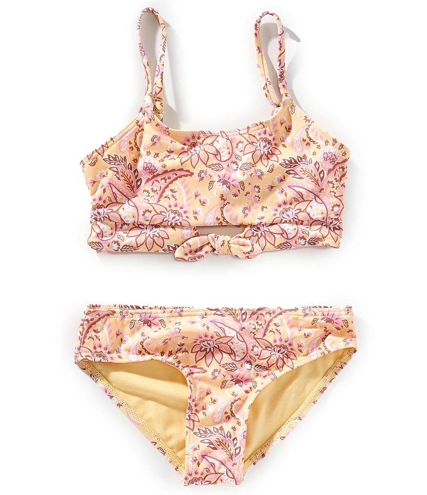 Roxy Big Girls Tropidelic Bikini Floral Printed Tank & Bikini Bottoms Swimsuit Set