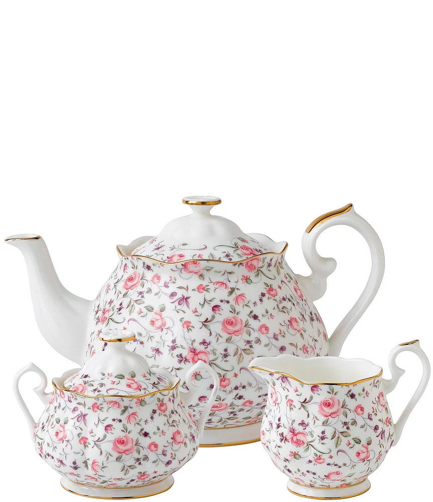 Royal Albert Rose Confetti 3-Piece Tea Set