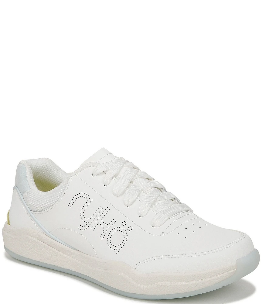 Ryka Courtside Leather Pickleball Perforated Detail Sneakers