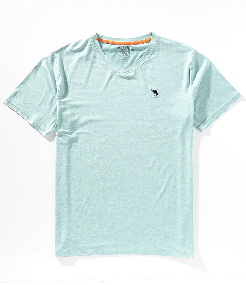 Salt Life Outrigger V-Neck Short Sleeve Knit T-Shirt