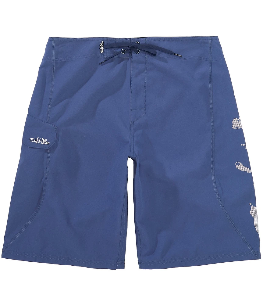 Salt Life Stealth Bomberz 22#double; Outseam Board Shorts