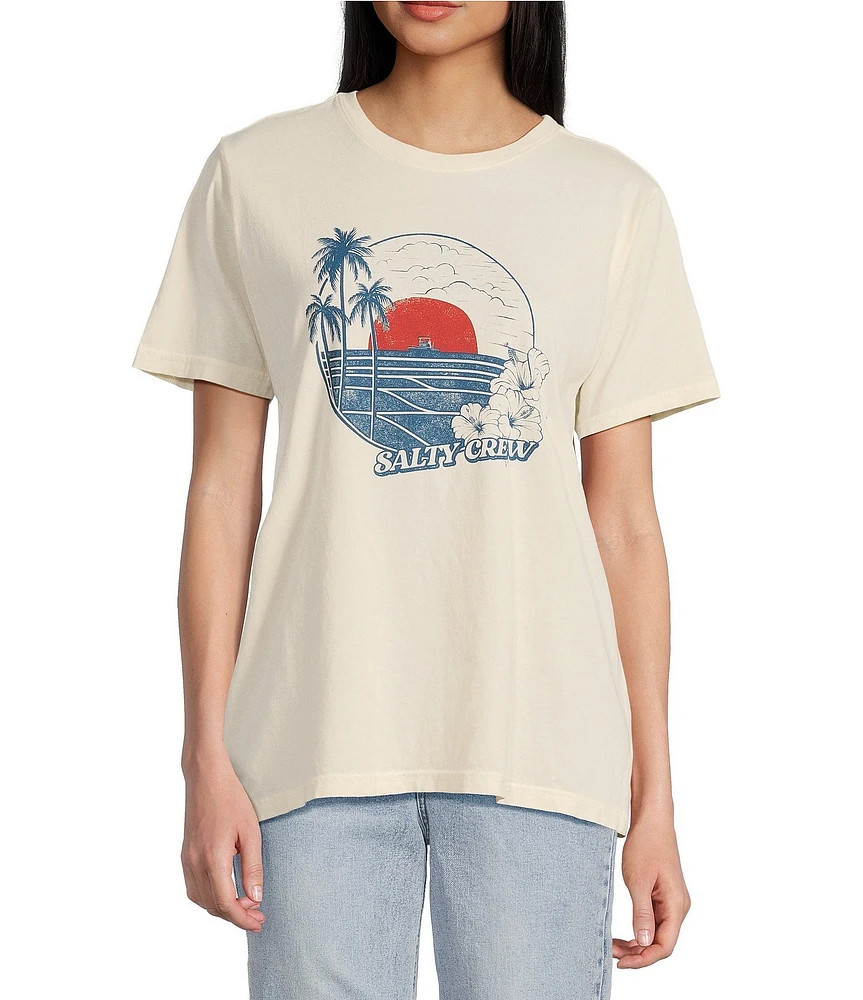 Salty Crew Beach Scene Graphic Short Sleeve Boyfriend T-Shirt