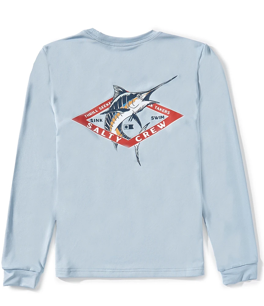 Salty Crew Big Boys Long Sleeve Marlin UPF Sun Shirt