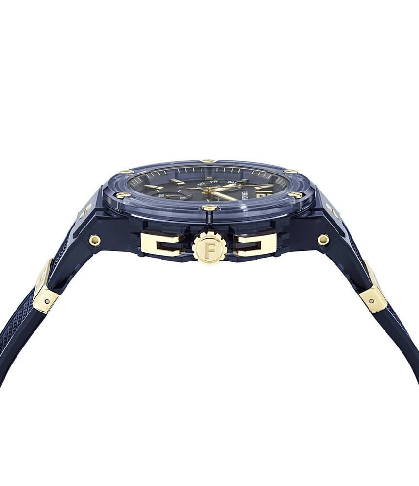 Salvatore Ferragamo Men's F-80 Translucent Chronograph Strap Watch