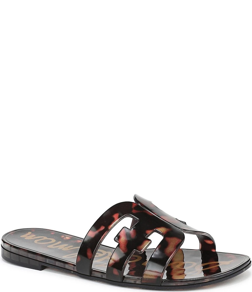 Sam Edelman Bay Jelly Double E Logo Tortoise Print Slide Sandals