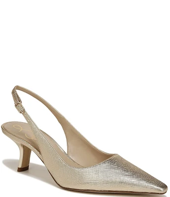Sam Edelman Bianka Metallic Pointed Toe Slingback Pumps