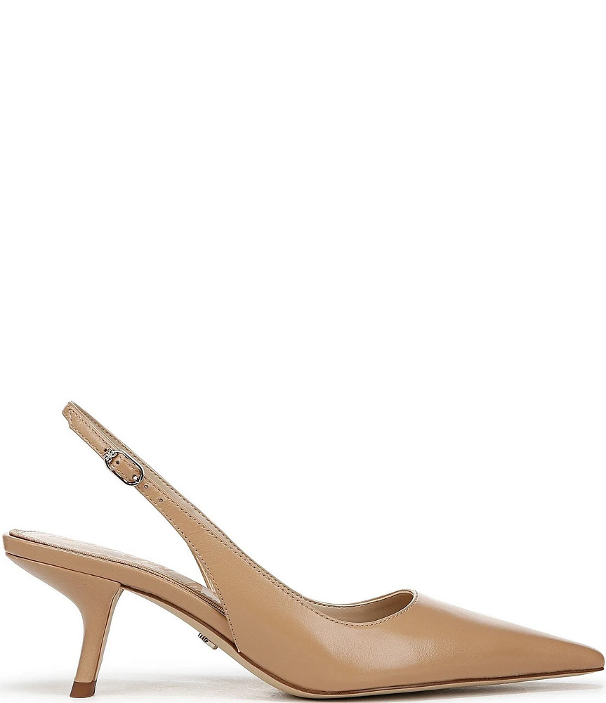 Sam Edelman Bianka Leather Pointed Toe Slingback Pumps