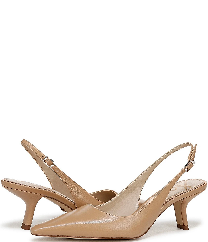 Sam Edelman Bianka Leather Pointed Toe Slingback Pumps